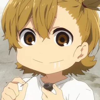 🍬 Аниме, Персонаж, Еда, Милый, Ребенок, Мультфильм telegram sticker