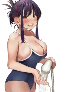 🤤 Anime, Badeanzug, Mädchen, Cartoon telegram sticker