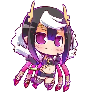 🤔 anime, chibi, cute, spider, character, fantasy telegram sticker