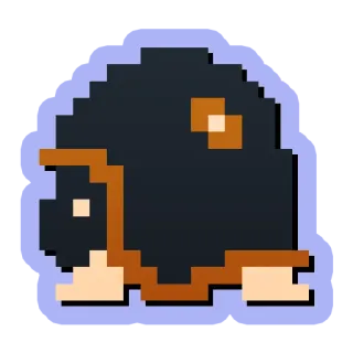 🐧 pixel art, tortue, jeu vidéo, 8-bit telegram sticker