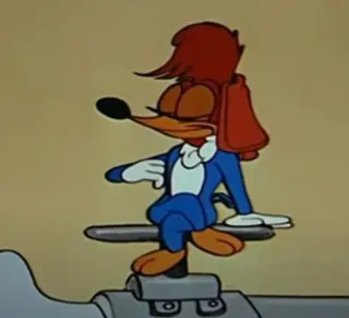 😘 Woody Woodpecker cartone animato, picchio, animato, uccello whatsapp sticker