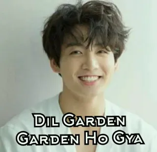 😍 Dil Garden GARDEN Ho GYA Indyjski cytat, Zwrot hindi, Szczęście, Radość, Pozytywne uczucie telegram sticker