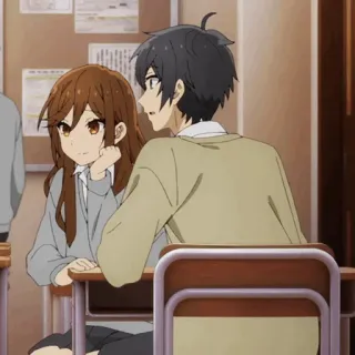 🌚 Anime, Aula, Escuela, Adolescentes, Amigos, Pareja telegram sticker