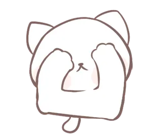 💭 แมว, น่ารัก, สัตว์, คาวาอิ, สติกเกอร์, การ์ตูน telegram sticker