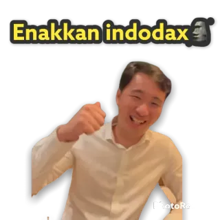 🗿 Enakkan indodax indonezyjski, mężczyzna, krypto, uśmiech, szczęśliwy telegram sticker