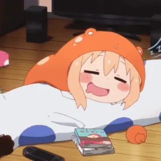 💤 Umaru Doma Himouto! Umaru-chan Anime, Umaru, Mignon, Dormant, Paresseux, Dessin animé whatsapp sticker