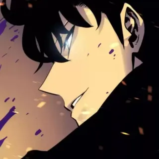 😕 Sung Jinwoo Solo Leveling Anime, Manga, Solo Leveling, Sung Jinwoo, Dark Fantasy, Leveling telegram sticker
