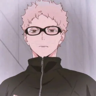 🍤 Kei Tsukishima Haikyuu!! Anime, Haikyuu, Kei Tsukishima, Tsukishima, Bola voli telegram sticker