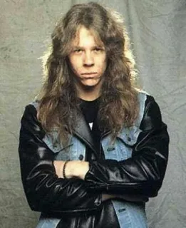 😏 James Hetfield musicista, cantante, chitarrista, heavy metal, Metallica telegram sticker