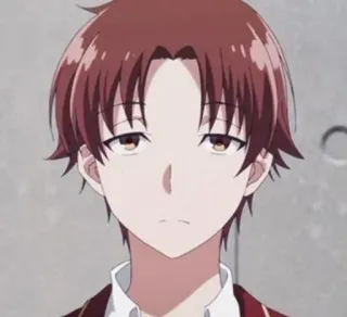 🍁 Ayanokoji Kiyotaka Classroom of the Elite Anime, Scuola, Adolescente, Capelli castani, Serio telegram sticker