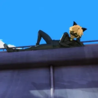 😏 Cat Noir Miraculous Ladybug cat noir, miraculous ladybug, anime, kartun, pahlawan super whatsapp sticker