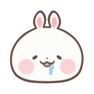 🐰 cute, bunny, kawaii, sticker, cartoon telegram sticker