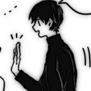 💥 Anime, Dedo do meio, Gesto, Desenho animado, Menino telegram sticker