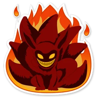 😈 cartoon, creature, fire, demon, monster telegram sticker