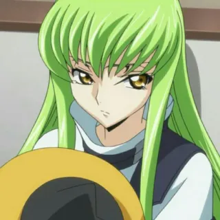 📎 C.C. Code Geass Anime, Cabelo verde, Personagem, C.C. telegram sticker