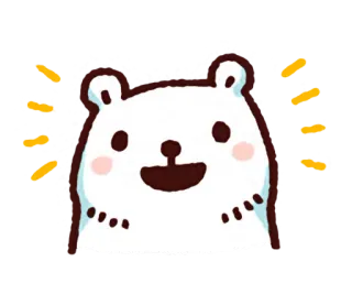 🐻 bear, cartoon, animal, cute, happy, illustration whatsapp sticker