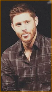 🎈 Jensen Ackles Supernatural Jensen Ackles, Dean Winchester, actor, celebrity, tongue out, supernatural telegram sticker