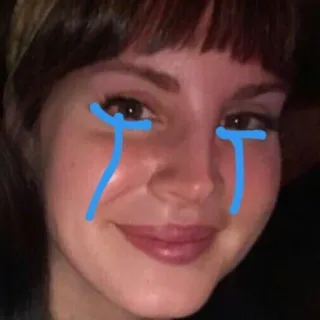🍒 crying, tears, portrait, woman, face telegram sticker
