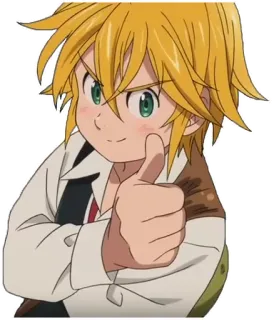 👍 Meliodas Seven Deadly Sins Anime, Meliodas, Pouce levé, Seven Deadly Sins, Personnage telegram sticker
