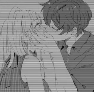😳 Anime, Bacio, Romance, Coppia telegram sticker
