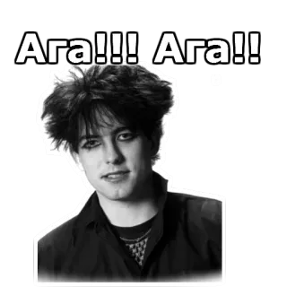 🎭 Robert Smith Ага!!! Ага!! Роберт Смит, The Cure, певец, гот, музыка, нью-вейв telegram sticker
