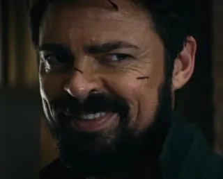 😄 Billy Butcher The Boys Billy Butcher, The Boys, sangue, sorriso sarcástico, série de TV, anti-herói telegram sticker