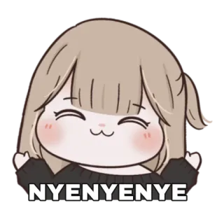 😁 NYENYENYENYE น่ารัก, อนิเมะ, มังงะ, ผู้หญิง, nyenye, คาวาอิ, การ์ตูน telegram sticker