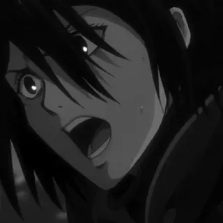 🗡 anime, assustado, chocado, medo, terror, aflição telegram sticker