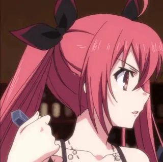 🔥 Stella Vermillion Chivalry of a Failed Knight anime, girl, red hair, weapon, sword telegram sticker