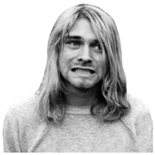 😡 Kurt Cobain Músico, Cantante, Grunge, Rock, Banda telegram sticker