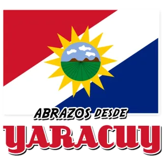 🇻🇪 ABRAZOS DESDE YARACUY Yaracuy, Venezuela, bendera, negara bagian, Amerika Selatan, wilayah, perjalanan whatsapp sticker
