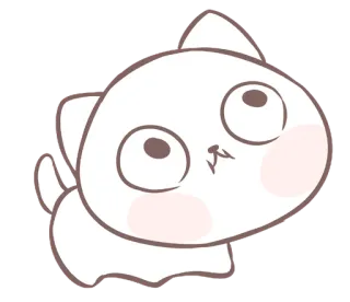 💭 แมว, ลูกแมว, น่ารัก, สัตว์, สัตว์เลี้ยง, การ์ตูน, ภาพวาด, ตลก telegram sticker