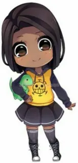 😊 アニメ, ちび, 恐竜, かわいい, ワンピース, スカル, ロー, 漫画 telegram sticker