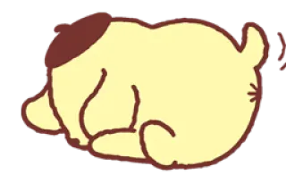 🙈 Pompompurin cute, dog, sanrio, sleeping, lazy telegram sticker
