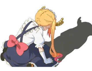 😞 Tohru Miss Kobayashi's Dragon Maid Anime, Dragon, Maid, Tohru, Geste offensant whatsapp sticker