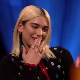 🖇 Dua Lipa Dua Lipa, Sängerin, blonde Haare, Promi, Popstar whatsapp sticker