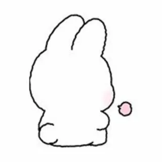 🐇 lapin, mignon, animal, autocollant, dessin animé, kawaii, lapin telegram sticker