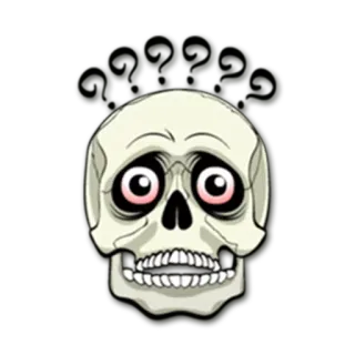 ❓ crâne, effrayant, Halloween, os, peur, anatomie whatsapp sticker