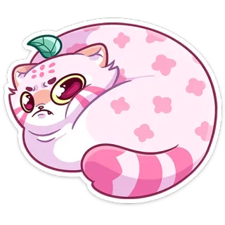 😅 kot, różowy, słodki, zwierzę, naklejka, kawaii, kreskówka whatsapp sticker