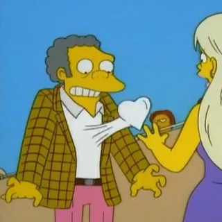 ❤ Moe The Simpsons Moe, I Simpson, Cartoni animati telegram sticker
