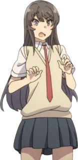 😨 Anime, Mädchen, Schuluniform telegram sticker