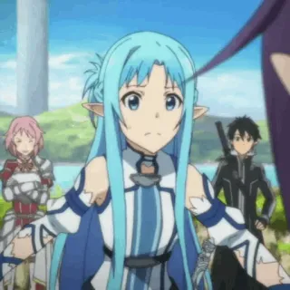 ❄️ Asuna Sword Art Online アニメ, 剣, ファンタジー, アスナ, ソードアート・オンライン telegram sticker