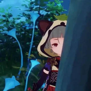 🌱 Sayu Genshin Impact Anime, Genshin Impact, Sayu, Ninja, Personaggio videogioco telegram sticker