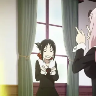 😖 Kaguya Shinomiya Kaguya-sama: Love Is War Аниме, Кагуя-сама, Любовь это война, Реакция, Смешно, В шоке telegram sticker