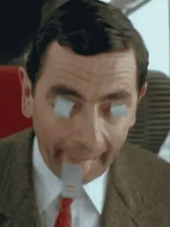 😝 Mr. Bean funny, comedy, Mr. Bean, Rowan Atkinson, goofy whatsapp sticker