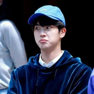 ☁️ Jin kpop, bts, jin, xanh dương, thần tượng, châu Á, nam telegram sticker