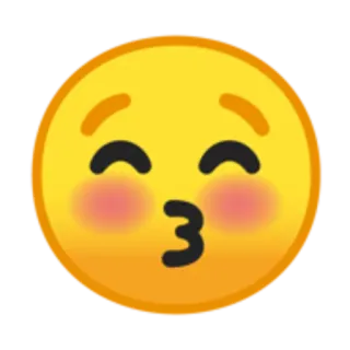 😚 emoji, kiss, face, affection telegram sticker