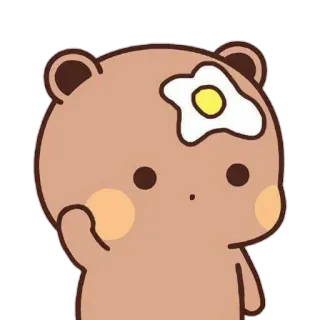 🐼 ours, mignon, dessin animé, autocollant, animal, oeuf whatsapp sticker