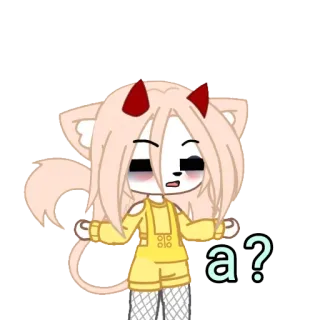 😅 a? gacha life, diabo, pergunta telegram sticker