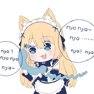 📞 nya nya~
nya .....
nya ?
nya nya
nya~
nya! nya Anime, Catgirl, Maid, Manga, Kawaii, Carino, Nya telegram sticker